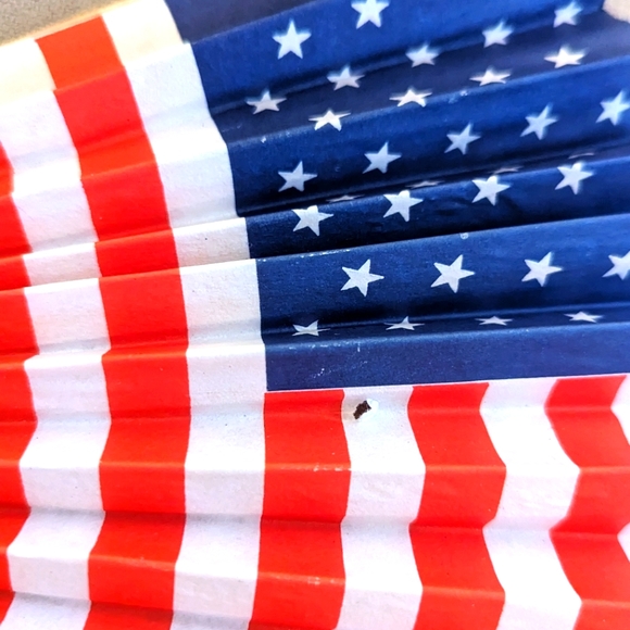 1960 American Flag Hand Fan Celebrating The Addition Of Hawaii's 50th Star - Picture 4 of 5